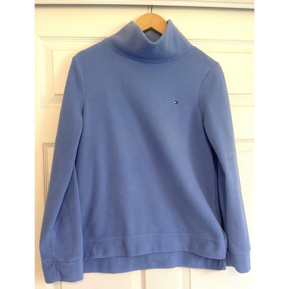 Tommy Hilfiger Fleece | Light Blue High Neck | Women Size Medium | Cozy - Picture 1 of 5